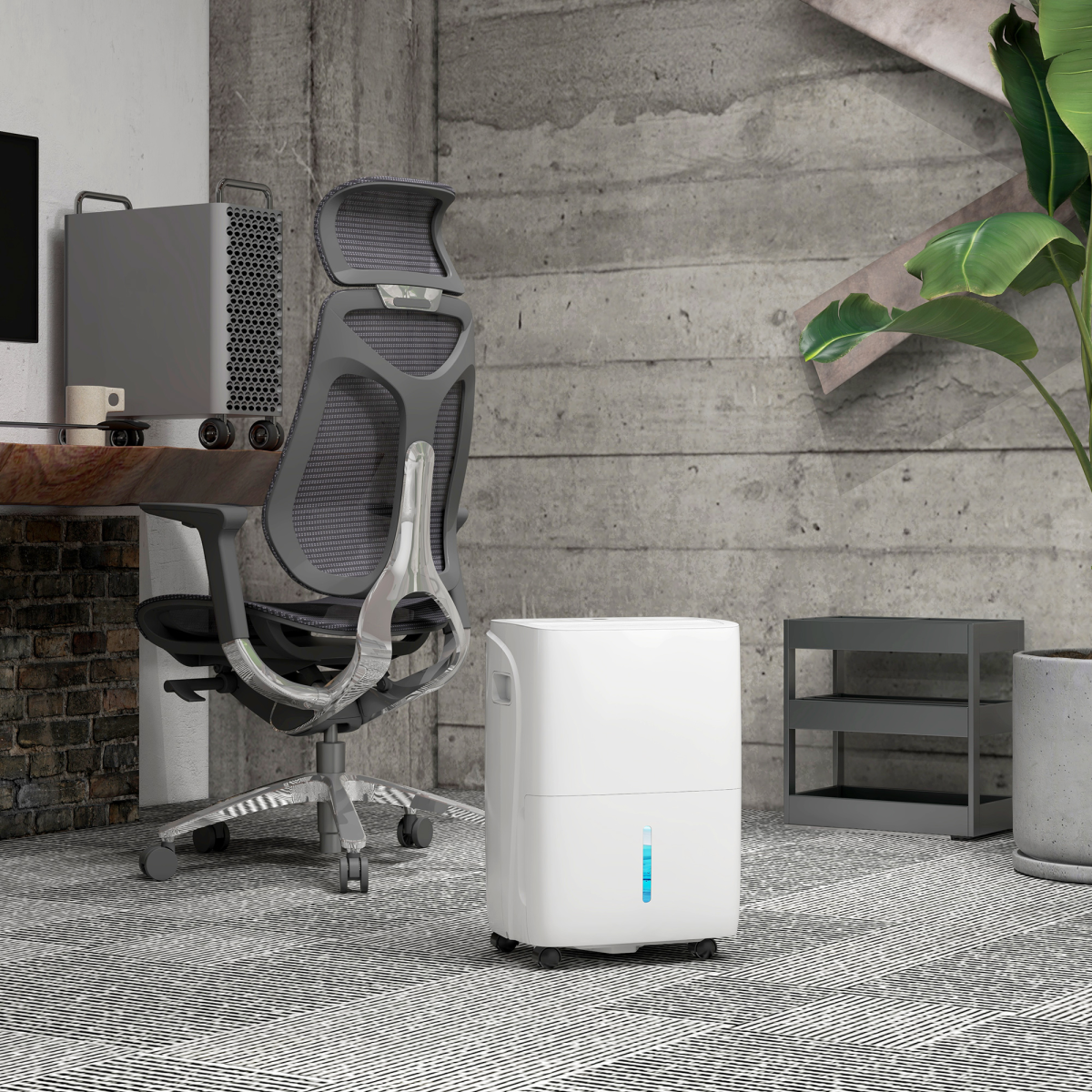 HOMCOM 30L/Day Dehumidifier, with Auto-Clean Filter