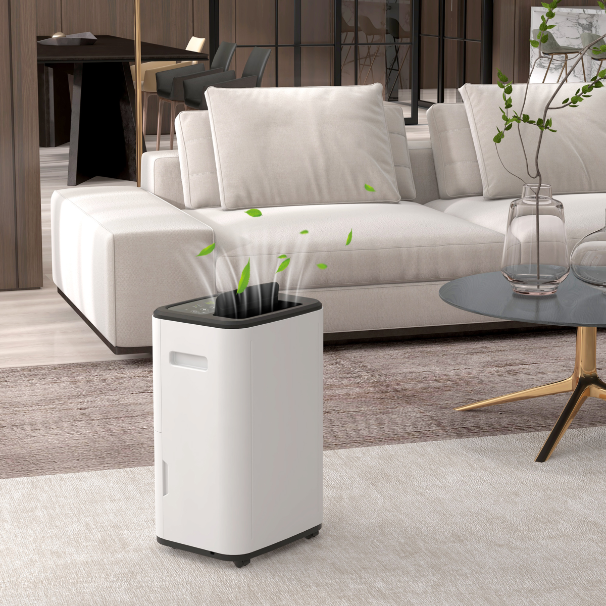 HOMCOM 20L/Day 6L Portable Quiet Air Dehumidifier