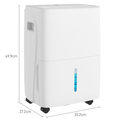 HOMCOM 30L/Day Dehumidifier, with Auto-Clean Filter