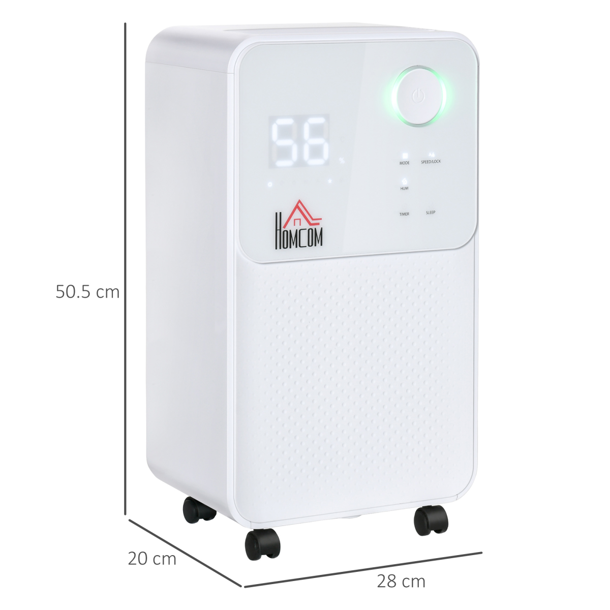 HOMCOM 16L/Day Portable Quiet Dehumidifier