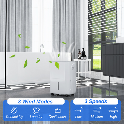HOMCOM 30L/Day Dehumidifier, with Auto-Clean Filter