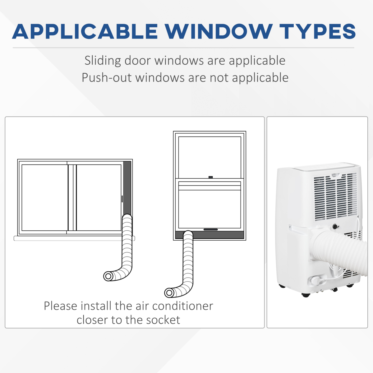 HOMCOM 12,000 BTU Portable Air Conditioner Unit
