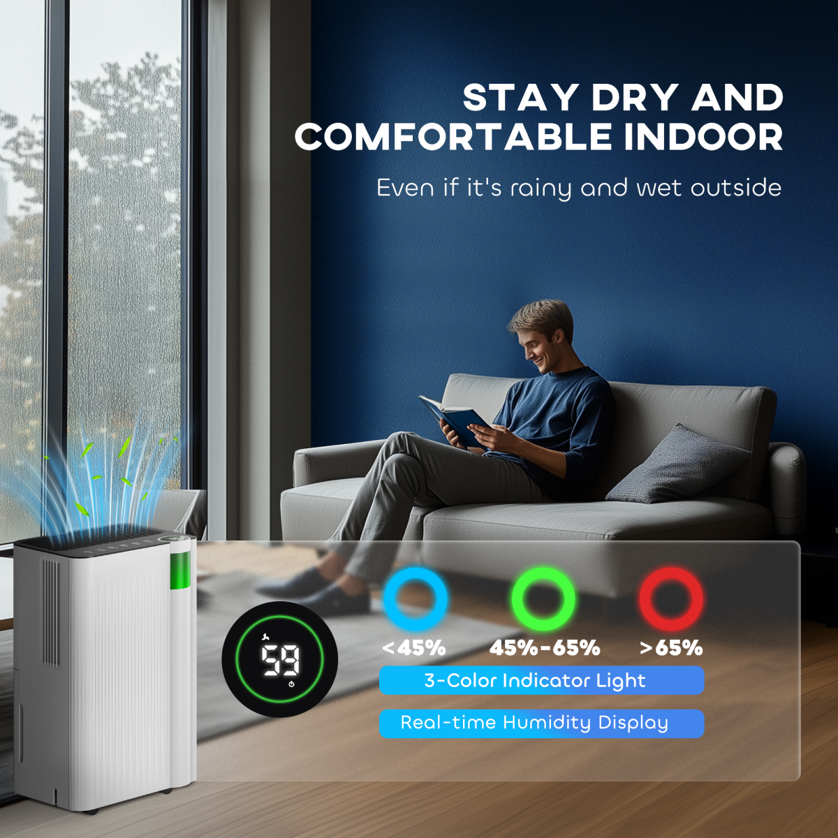 HOMCOM 12L/Day Dehumidifier