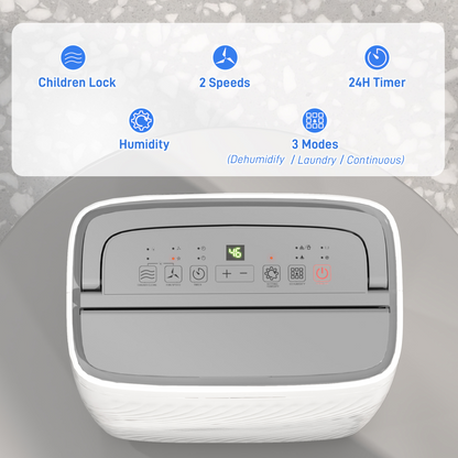 HOMCOM 16L/Day Dehumidifier